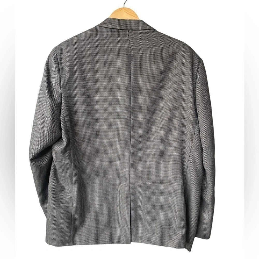 Lauren Ralph‎ Lauren Gray Brown Black Long Sport Coat Blazer Size 46 Regular